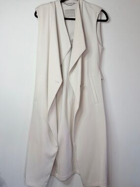 Soia & Kyo Cherilyn Long Vest Size M Draped Collar Duster Lightweight